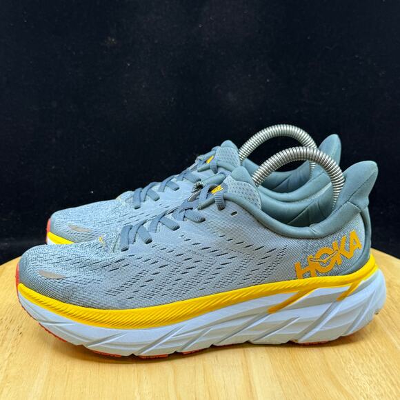 HOKA Clifton 8 Women’s Running Shoes – Blue/ Yellow Size 7B Athletic shoes - Picture 2 of 11